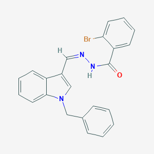 molecular formula C23H18BrN3O B389419 N'-[(Z)-(1-BENZYL-1H-INDOL-3-YL)METHYLIDENE]-2-BROMOBENZOHYDRAZIDE 