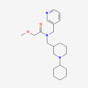 molecular formula C21H33N3O2 B3894190 N-[(1-cyclohexyl-3-piperidinyl)methyl]-2-methoxy-N-(3-pyridinylmethyl)acetamide 