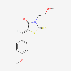 B3894191 5-(4-methoxybenzylidene)-3-(2-methoxyethyl)-2-thioxo-1,3-thiazolidin-4-one CAS No. 5856-19-9