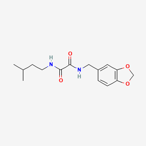 molecular formula C15H20N2O4 B3894207 N-(1,3-benzodioxol-5-ylmethyl)-N'-(3-methylbutyl)ethanediamide 