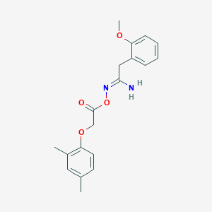 molecular formula C19H22N2O4 B3894255 N'-{[(2,4-dimethylphenoxy)acetyl]oxy}-2-(2-methoxyphenyl)ethanimidamide 