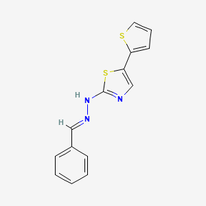 molecular formula C14H11N3S2 B3894287 benzaldehyde [5-(2-thienyl)-1,3-thiazol-2-yl]hydrazone 