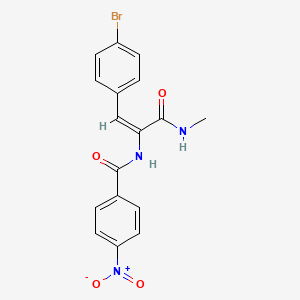 molecular formula C17H14BrN3O4 B3894344 N-{2-(4-bromophenyl)-1-[(methylamino)carbonyl]vinyl}-4-nitrobenzamide 