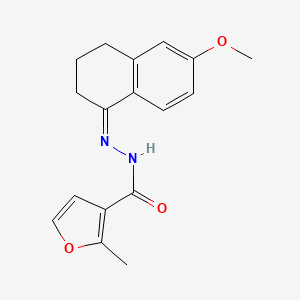 molecular formula C17H18N2O3 B3894451 N'-(6-methoxy-3,4-dihydro-1(2H)-naphthalenylidene)-2-methyl-3-furohydrazide CAS No. 5859-03-0