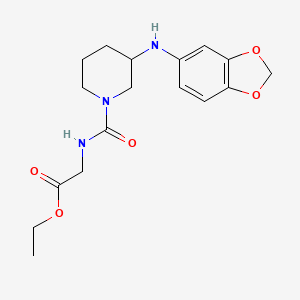 molecular formula C17H23N3O5 B3894457 Ethyl 2-[[3-(1,3-benzodioxol-5-ylamino)piperidine-1-carbonyl]amino]acetate 