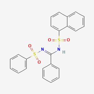molecular formula C23H18N2O4S2 B3894487 N'-(benzenesulfonyl)-N-naphthalen-1-ylsulfonylbenzenecarboximidamide 
