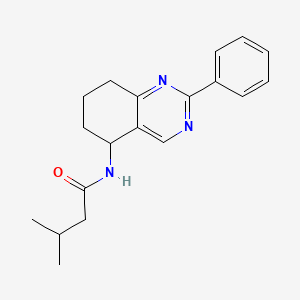 molecular formula C19H23N3O B3894516 3-methyl-N-(2-phenyl-5,6,7,8-tetrahydro-5-quinazolinyl)butanamide 
