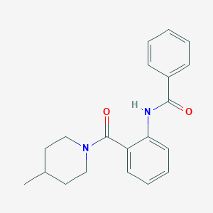 molecular formula C20H22N2O2 B3894535 N-{2-[(4-methyl-1-piperidinyl)carbonyl]phenyl}benzamide 