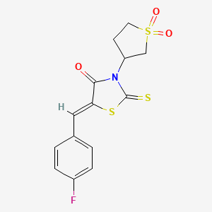 3-(1,1-dioxidotetrahydro-3-thienyl)-5-(4-fluorobenzylidene)-2-thioxo-1,3-thiazolidin-4-one
