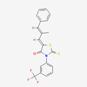 5-(2-methyl-3-phenyl-2-propen-1-ylidene)-2-thioxo-3-[3-(trifluoromethyl)phenyl]-1,3-thiazolidin-4-one