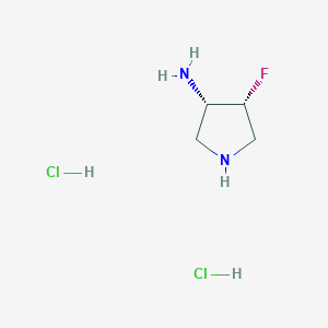 (3S,4R)-4-Fluoropyrrolidin-3-amine;dihydrochloride