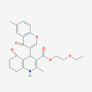 2-ethoxyethyl 2-methyl-4-(6-methyl-4-oxo-4H-chromen-3-yl)-5-oxo-1,4,5,6,7,8-hexahydro-3-quinolinecarboxylate