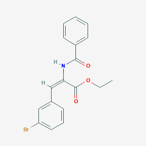 molecular formula C18H16BrNO3 B3894624 ethyl (E)-2-benzamido-3-(3-bromophenyl)prop-2-enoate 