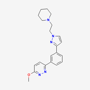 3-methoxy-6-(3-{1-[2-(1-piperidinyl)ethyl]-1H-pyrazol-3-yl}phenyl)pyridazine