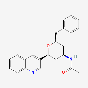 molecular formula C23H24N2O2 B3894914 N-[(2S,4R,6S)-2-benzyl-6-quinolin-3-yloxan-4-yl]acetamide 
