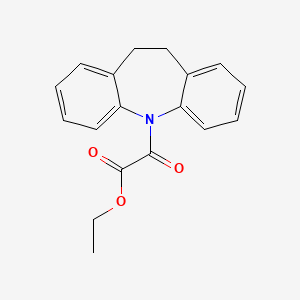 molecular formula C18H17NO3 B3894928 ethyl 10,11-dihydro-5H-dibenzo[b,f]azepin-5-yl(oxo)acetate 