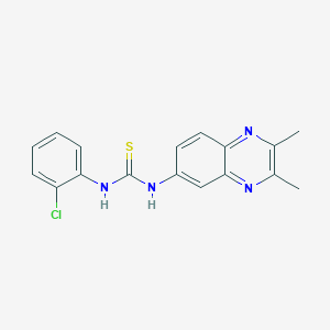 molecular formula C17H15ClN4S B3895027 N-(2-chlorophenyl)-N'-(2,3-dimethyl-6-quinoxalinyl)thiourea 