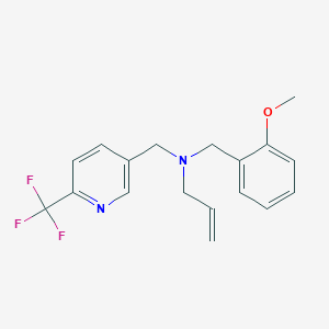 molecular formula C18H19F3N2O B3895037 N-(2-methoxybenzyl)-N-{[6-(trifluoromethyl)pyridin-3-yl]methyl}prop-2-en-1-amine 