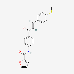 molecular formula C21H17NO3S B3895099 N-(4-{3-[4-(methylthio)phenyl]acryloyl}phenyl)-2-furamide 