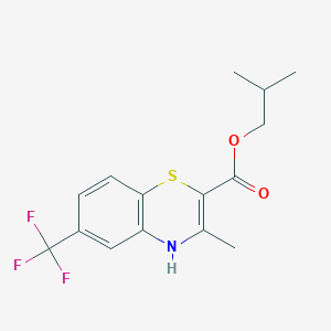 molecular formula C15H16F3NO2S B389513 Isobutyl 3-methyl-6-(trifluoromethyl)-4H-1,4-benzothiazine-2-carboxylate 