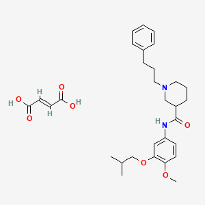 molecular formula C30H40N2O7 B3895335 N-(3-isobutoxy-4-methoxyphenyl)-1-(3-phenylpropyl)-3-piperidinecarboxamide 2-butenedioate 