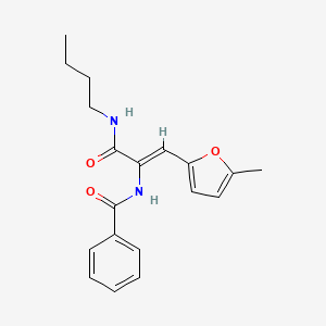 molecular formula C19H22N2O3 B3895419 N-[1-[(butylamino)carbonyl]-2-(5-methyl-2-furyl)vinyl]benzamide 