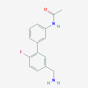 molecular formula C15H15FN2O B3895485 N-[5'-(aminomethyl)-2'-fluorobiphenyl-3-yl]acetamide 