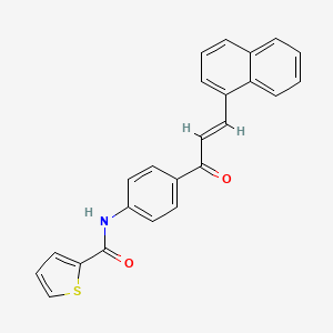 molecular formula C24H17NO2S B3895565 N-{4-[(2E)-3-(naphthalen-1-yl)prop-2-enoyl]phenyl}thiophene-2-carboxamide 