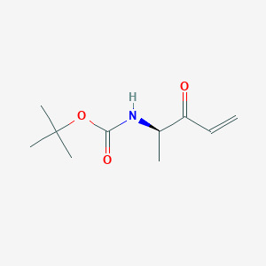 molecular formula C10H17NO3 B038956 Tert-butyl N-[(2R)-3-oxopent-4-en-2-yl]carbamate CAS No. 120881-97-2