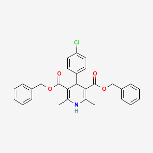 molecular formula C29H26ClNO4 B3895777 dibenzyl 4-(4-chlorophenyl)-2,6-dimethyl-1,4-dihydro-3,5-pyridinedicarboxylate 