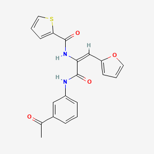 molecular formula C20H16N2O4S B3895784 N-[(E)-3-(3-acetylanilino)-1-(furan-2-yl)-3-oxoprop-1-en-2-yl]thiophene-2-carboxamide 