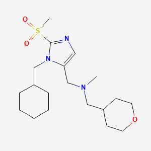 1-[1-(cyclohexylmethyl)-2-(methylsulfonyl)-1H-imidazol-5-yl]-N-methyl-N-(tetrahydro-2H-pyran-4-ylmethyl)methanamine