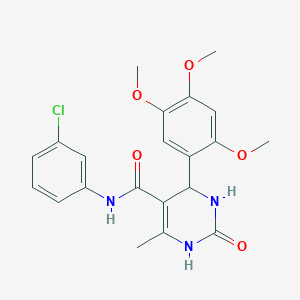 molecular formula C21H22ClN3O5 B3895813 N-(3-chlorophenyl)-6-methyl-2-oxo-4-(2,4,5-trimethoxyphenyl)-1,2,3,4-tetrahydro-5-pyrimidinecarboxamide 