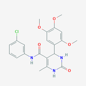 N-(3-chlorophenyl)-6-methyl-2-oxo-4-(2,4,5-trimethoxyphenyl)-1,2,3,4-tetrahydro-5-pyrimidinecarboxamide