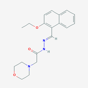 molecular formula C19H23N3O3 B3895841 N-[(E)-(2-ethoxynaphthalen-1-yl)methylideneamino]-2-morpholin-4-ylacetamide 