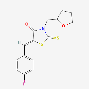 5-(4-fluorobenzylidene)-3-(tetrahydro-2-furanylmethyl)-2-thioxo-1,3-thiazolidin-4-one