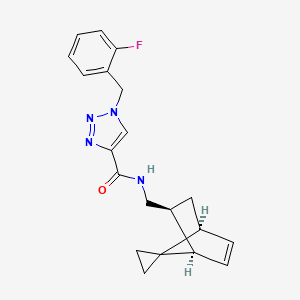 1-(2-fluorobenzyl)-N-[(1R*,2S*,4S*)-spiro[bicyclo[2.2.1]heptane-7,1'-cyclopropane]-5-en-2-ylmethyl]-1H-1,2,3-triazole-4-carboxamide
