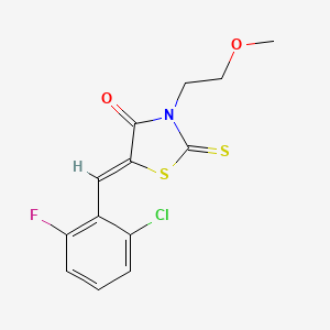 5-(2-chloro-6-fluorobenzylidene)-3-(2-methoxyethyl)-2-thioxo-1,3-thiazolidin-4-one