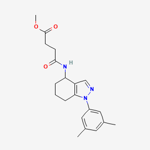 molecular formula C20H25N3O3 B3895879 methyl 4-{[1-(3,5-dimethylphenyl)-4,5,6,7-tetrahydro-1H-indazol-4-yl]amino}-4-oxobutanoate 