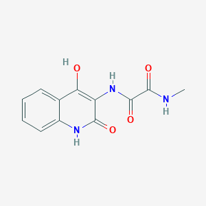 molecular formula C12H11N3O4 B3895884 N-(4-hydroxy-2-oxo-1,2-dihydro-3-quinolinyl)-N'-methylethanediamide 