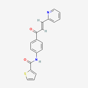 molecular formula C19H14N2O2S B3895938 N-{4-[3-(2-pyridinyl)acryloyl]phenyl}-2-thiophenecarboxamide 