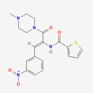 molecular formula C19H20N4O4S B3896043 N-[1-[(4-methyl-1-piperazinyl)carbonyl]-2-(3-nitrophenyl)vinyl]-2-thiophenecarboxamide 