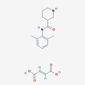 molecular formula C18H24N2O5 B3896069 N-(2,6-dimethylphenyl)-3-piperidinecarboxamide 2-butenedioate 