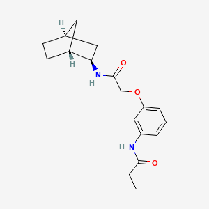 molecular formula C18H24N2O3 B3896131 N-(3-{2-[(1R*,2R*,4S*)-bicyclo[2.2.1]hept-2-ylamino]-2-oxoethoxy}phenyl)propanamide 