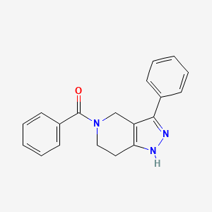 molecular formula C19H17N3O B3896146 phenyl(3-phenyl-1,4,6,7-tetrahydro-5H-pyrazolo[4,3-c]pyridin-5-yl)methanone CAS No. 87628-41-9
