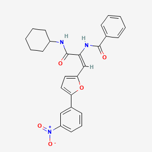 molecular formula C26H25N3O5 B3896173 N-(1-((CYCLOHEXYLAMINO)CARBONYL)-2-(5-(3-NITROPHENYL)-2-FURYL)VINYL)BENZAMIDE 