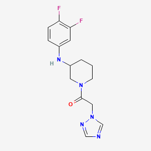 molecular formula C15H17F2N5O B3896174 N-(3,4-difluorophenyl)-1-(1H-1,2,4-triazol-1-ylacetyl)-3-piperidinamine 