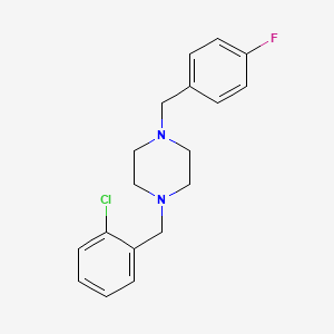 molecular formula C18H20ClFN2 B3896211 1-(2-chlorobenzyl)-4-(4-fluorobenzyl)piperazine 