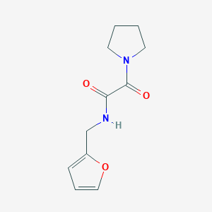 molecular formula C11H14N2O3 B3896261 N-(furan-2-ylmethyl)-2-oxo-2-pyrrolidin-1-ylacetamide 