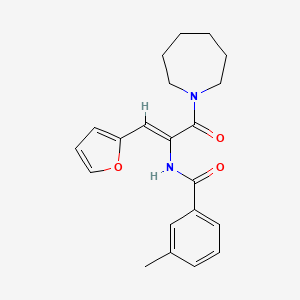 molecular formula C21H24N2O3 B3896417 N-[1-(1-azepanylcarbonyl)-2-(2-furyl)vinyl]-3-methylbenzamide 